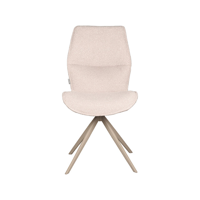 LABEL51 Eetkamerstoel Comfy - Naturel - Boucle - Taupe Onderstel van LABEL51 – Luxe comfort op maat van PureWonen. Vraag naar de beste prijs.