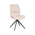 LABEL51 Eetkamerstoel Comfy - Naturel - Boucle - Zwart Onderstel van LABEL51 – Luxe comfort op maat van PureWonen. Vraag naar de beste prijs.