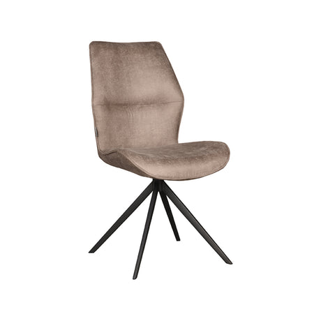 LABEL51 Eetkamerstoel Comfy - Taupe - Micro Suede - Zwart Onderstel van LABEL51 – Luxe comfort op maat van PureWonen. Vraag naar de beste prijs.