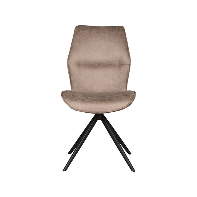 LABEL51 Eetkamerstoel Comfy - Taupe - Micro Suede - Zwart Onderstel van LABEL51 – Luxe comfort op maat van PureWonen. Vraag naar de beste prijs.