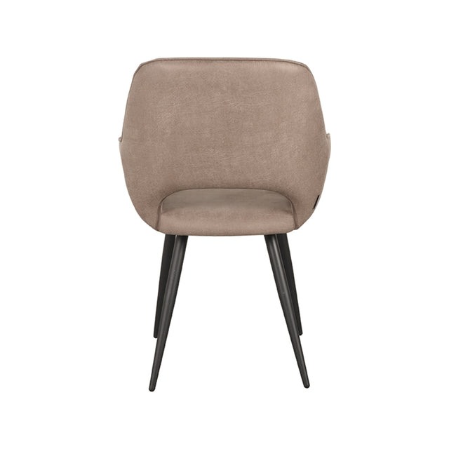 LABEL51 Eetkamerstoel Fer - Taupe - Micro Suede van LABEL51 – Luxe comfort op maat van PureWonen. Vraag naar de beste prijs.