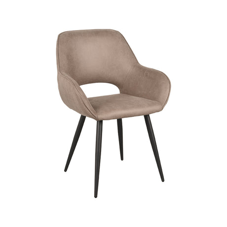 LABEL51 Eetkamerstoel Fer - Taupe - Micro Suede van LABEL51 – Luxe comfort op maat van PureWonen. Vraag naar de beste prijs.