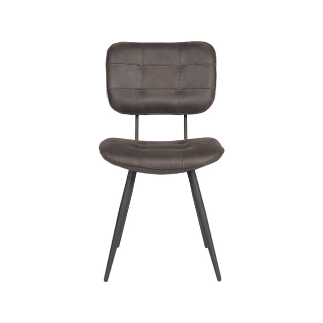 LABEL51 Eetkamerstoel Gus - Antraciet - Microfiber van LABEL51 – Luxe comfort op maat van PureWonen. Vraag naar de beste prijs.