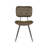LABEL51 Eetkamerstoel Gus - Army green - Microfiber van LABEL51 - laagste prijs offerte van PureWonen