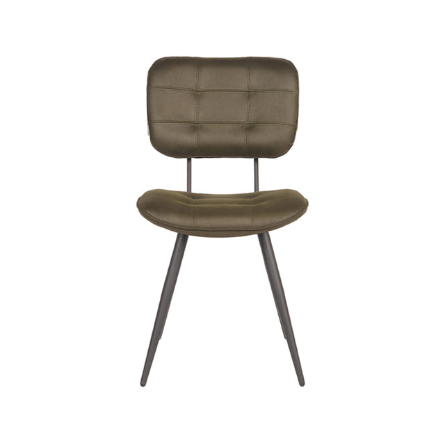 LABEL51 Eetkamerstoel Gus - Army green - Microfiber van LABEL51 - laagste prijs offerte van PureWonen