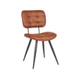 LABEL51 Eetkamerstoel Gus - Cognac - Microfiber van LABEL51 – Luxe comfort op maat van PureWonen. Vraag naar de beste prijs.