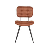 LABEL51 Eetkamerstoel Gus - Cognac - Microfiber van LABEL51 – Luxe comfort op maat van PureWonen. Vraag naar de beste prijs.