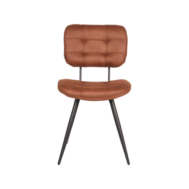 LABEL51 Eetkamerstoel Gus - Cognac - Microfiber van LABEL51 – Luxe comfort op maat van PureWonen. Vraag naar de beste prijs.