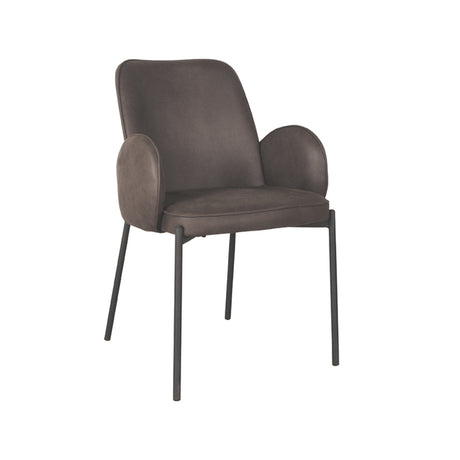 LABEL51 Eetkamerstoel Jari - Antraciet - Microfiber van LABEL51 – Luxe comfort op maat van PureWonen. Vraag naar de beste prijs.