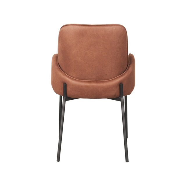 LABEL51 Eetkamerstoel Jari - Cognac - Microfiber van LABEL51 – Luxe comfort op maat van PureWonen. Vraag naar de beste prijs.