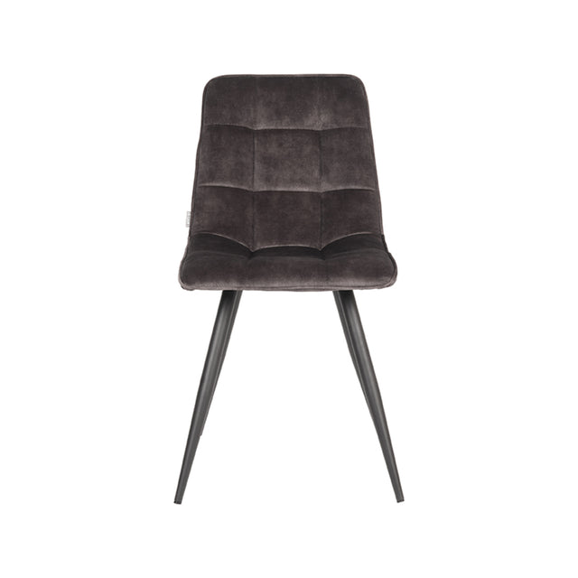 LABEL51 Eetkamerstoel Jelt - Antraciet - Velours van LABEL51 – Luxe comfort op maat van PureWonen. Vraag naar de beste prijs.