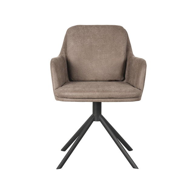LABEL51 Eetkamerstoel Joy - Taupe - Micro Suede van LABEL51 – Luxe comfort op maat van PureWonen. Vraag naar de beste prijs.