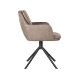 LABEL51 Eetkamerstoel Joy - Taupe - Micro Suede van LABEL51 – Luxe comfort op maat van PureWonen. Vraag naar de beste prijs.