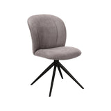 LABEL51 Eetkamerstoel Kimo - Taupe - Micro Suede - Zwart Onderstel van LABEL51 - laagste prijs offerte van PureWonen