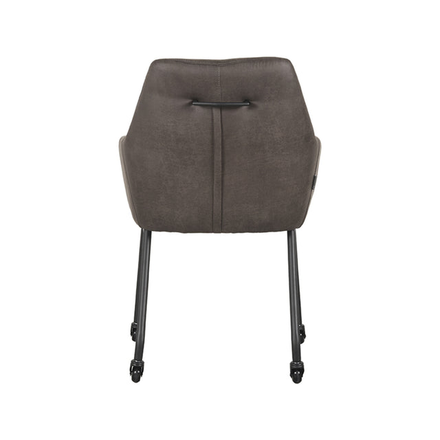 LABEL51 Eetkamerstoel Lenny - Antraciet - Microfiber van LABEL51 - laagste prijs offerte van PureWonen