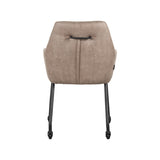 LABEL51 Eetkamerstoel Lenny - Taupe - Microfiber van LABEL51 – Luxe comfort op maat van PureWonen. Vraag naar de beste prijs.