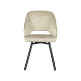 LABEL51 Eetkamerstoel Lewis - Beige - Fluweel van LABEL51 – Luxe comfort op maat van PureWonen. Vraag naar de beste prijs.