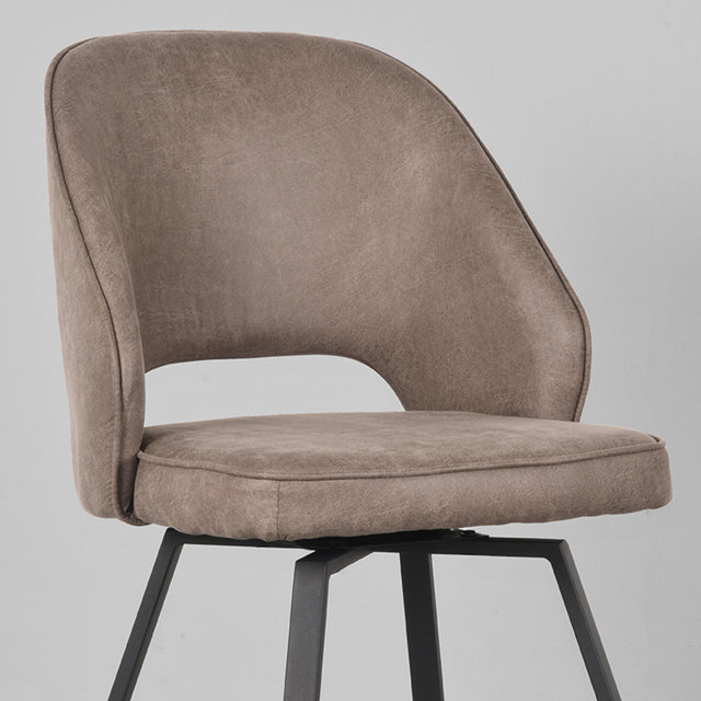 LABEL51 Eetkamerstoel Lewis - Taupe - Microfiber van LABEL51 - laagste prijs offerte van PureWonen