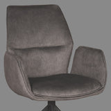 LABEL51 Eetkamerstoel Mellow - Antraciet - Cosmo - Zwart Onderstel van LABEL51 – Luxe comfort op maat van PureWonen. Vraag naar de beste prijs.