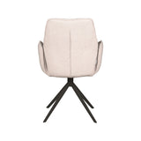 LABEL51 Eetkamerstoel Mellow - Naturel - Boucle - Zwart Onderstel van LABEL51 – Luxe comfort op maat van PureWonen. Vraag naar de beste prijs.