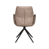 LABEL51 Eetkamerstoel Mellow - Taupe - Micro Suede - Zwart Onderstel van LABEL51 – Luxe comfort op maat van PureWonen. Vraag naar de beste prijs.