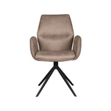 LABEL51 Eetkamerstoel Mellow - Taupe - Micro Suede - Zwart Onderstel van LABEL51 – Luxe comfort op maat van PureWonen. Vraag naar de beste prijs.
