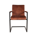 LABEL51 Eetkamerstoel Milo - Rust - Velours van LABEL51 – Luxe comfort op maat van PureWonen. Vraag naar de beste prijs.