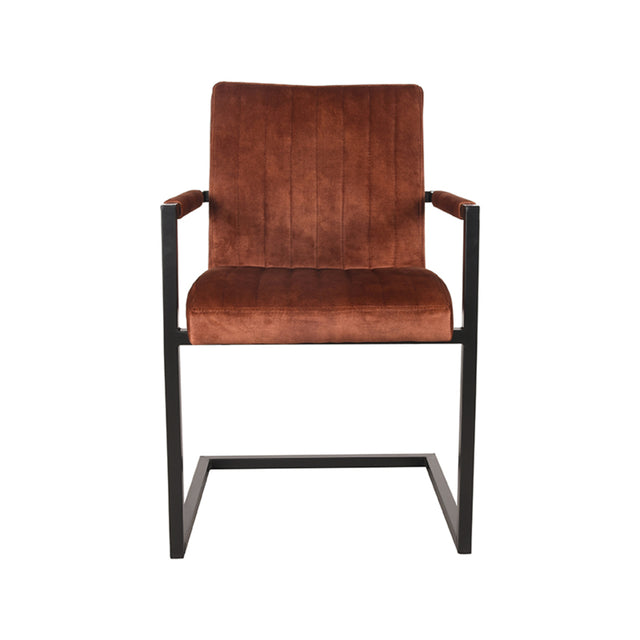 LABEL51 Eetkamerstoel Milo - Rust - Velours van LABEL51 – Luxe comfort op maat van PureWonen. Vraag naar de beste prijs.