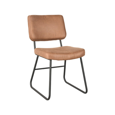 LABEL51 Eetkamerstoel Noah - Cognac - Microfiber van LABEL51 – Luxe comfort op maat van PureWonen. Vraag naar de beste prijs.