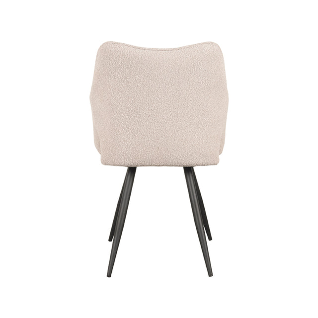 LABEL51 Eetkamerstoel Noud - Naturel - Boucle van LABEL51 – Luxe comfort op maat van PureWonen. Vraag naar de beste prijs.