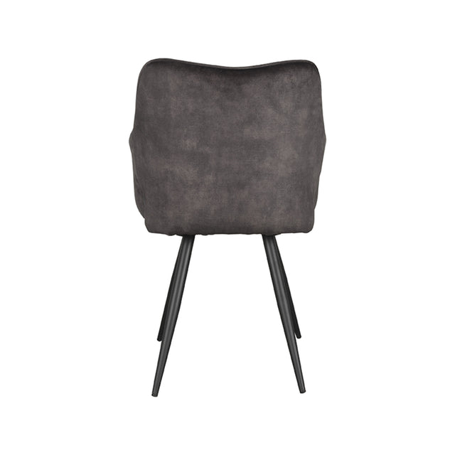 LABEL51 Eetkamerstoel Noud - Antraciet - Velours van LABEL51 – Luxe comfort op maat van PureWonen. Vraag naar de beste prijs.