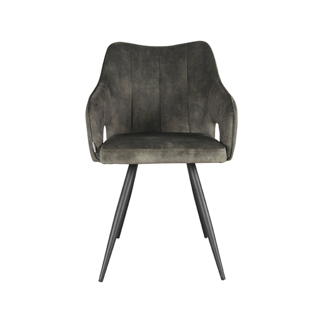 LABEL51 Eetkamerstoel Noud - Hunter - Velours van LABEL51 – Luxe comfort op maat van PureWonen. Vraag naar de beste prijs.