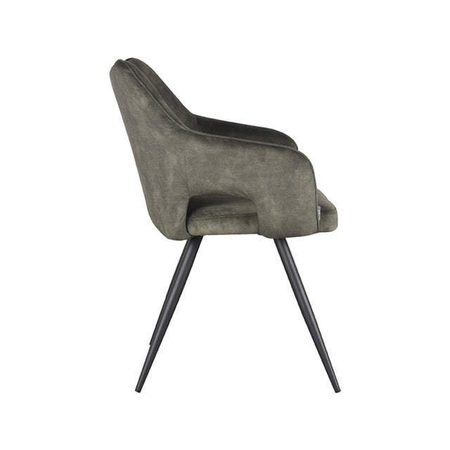 LABEL51 Eetkamerstoel Noud - Hunter - Velours van LABEL51 – Luxe comfort op maat van PureWonen. Vraag naar de beste prijs.