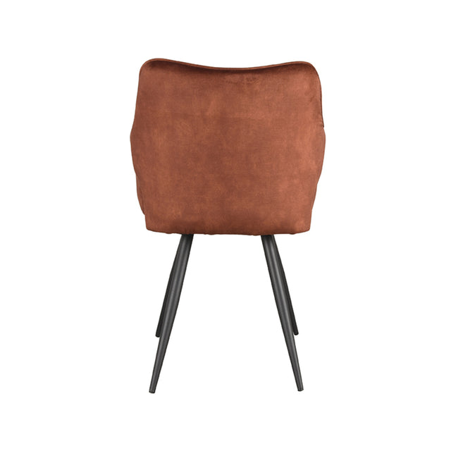 LABEL51 Eetkamerstoel Noud - Rust - Velours van LABEL51 – Luxe comfort op maat van PureWonen. Vraag naar de beste prijs.