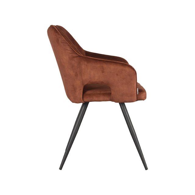 LABEL51 Eetkamerstoel Noud - Rust - Velours van LABEL51 – Luxe comfort op maat van PureWonen. Vraag naar de beste prijs.