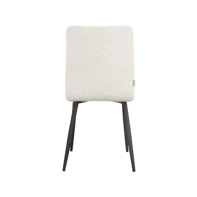 LABEL51 Eetkamerstoel Sam - Wit - Boucle van LABEL51 – Luxe comfort op maat van PureWonen. Vraag naar de beste prijs.