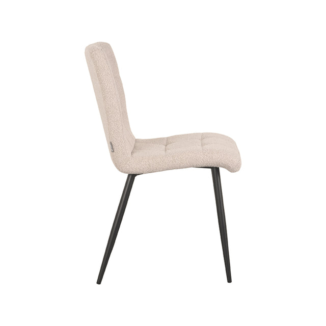 LABEL51 Eetkamerstoel Sam - Naturel - Boucle van LABEL51 – Luxe comfort op maat van PureWonen. Vraag naar de beste prijs.