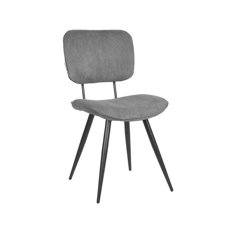 LABEL51 Eetkamerstoel Vic - Donkergrijs - Ribcord van LABEL51 – Luxe comfort op maat van PureWonen. Vraag naar de beste prijs.