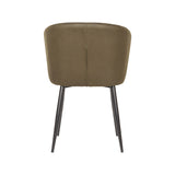 LABEL51 Eetkamerstoel Wave - Army green - Microfiber van LABEL51 – Luxe comfort op maat van PureWonen. Vraag naar de beste prijs.