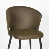 LABEL51 Eetkamerstoel Wave - Army green - Microfiber van LABEL51 – Luxe comfort op maat van PureWonen. Vraag naar de beste prijs.
