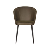 LABEL51 Eetkamerstoel Wave - Army green - Microfiber van LABEL51 – Luxe comfort op maat van PureWonen. Vraag naar de beste prijs.