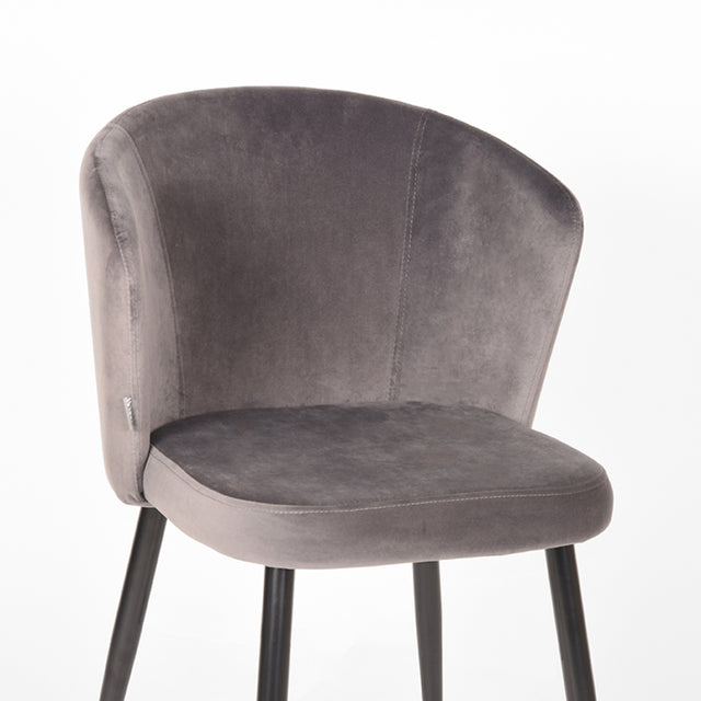 LABEL51 Eetkamerstoel Wave - Grijs - Fluweel van LABEL51 – Luxe comfort op maat van PureWonen. Vraag naar de beste prijs.