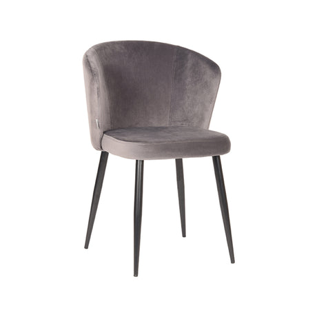 LABEL51 Eetkamerstoel Wave - Grijs - Fluweel van LABEL51 – Luxe comfort op maat van PureWonen. Vraag naar de beste prijs.