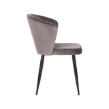LABEL51 Eetkamerstoel Wave - Grijs - Fluweel van LABEL51 – Luxe comfort op maat van PureWonen. Vraag naar de beste prijs.