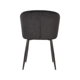 LABEL51 Eetkamerstoel Wave - Zwart - Fluweel van LABEL51 – Luxe comfort op maat van PureWonen. Vraag naar de beste prijs.