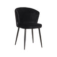 LABEL51 Eetkamerstoel Wave - Zwart - Fluweel van LABEL51 – Luxe comfort op maat van PureWonen. Vraag naar de beste prijs.