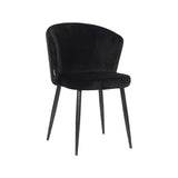 LABEL51 Eetkamerstoel Wave - Zwart - Fluweel van LABEL51 – Luxe comfort op maat van PureWonen. Vraag naar de beste prijs.
