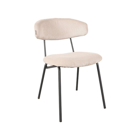 LABEL51 Eetkamerstoel Zack - Naturel - Ribcord van LABEL51 - laagste prijs offerte van PureWonen