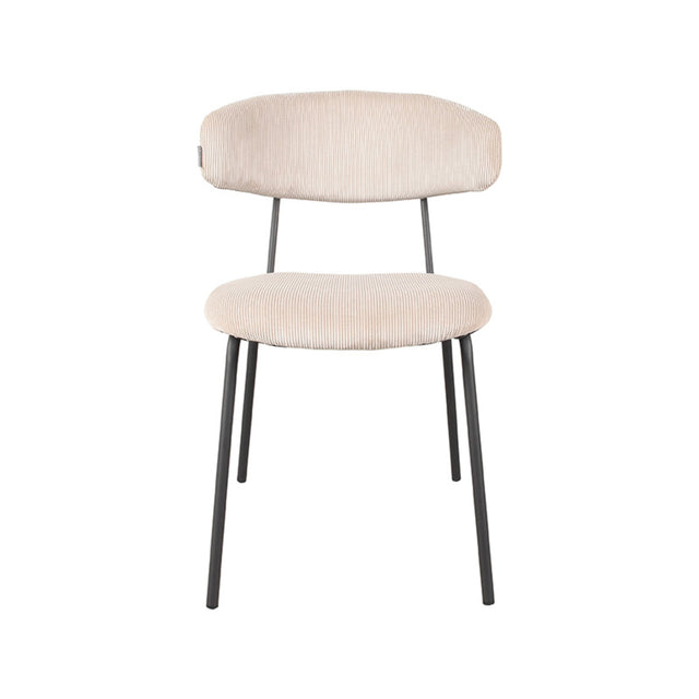 LABEL51 Eetkamerstoel Zack - Naturel - Ribcord van LABEL51 - laagste prijs offerte van PureWonen