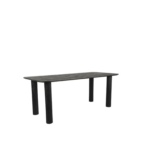 LABEL51 Eetkamertafel Lucy - Zwart - Mangohout - 200x90 cm van LABEL51 – Luxe comfort op maat van PureWonen. Vraag naar de beste prijs.